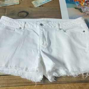 Michael Kors frayed denim shorts
